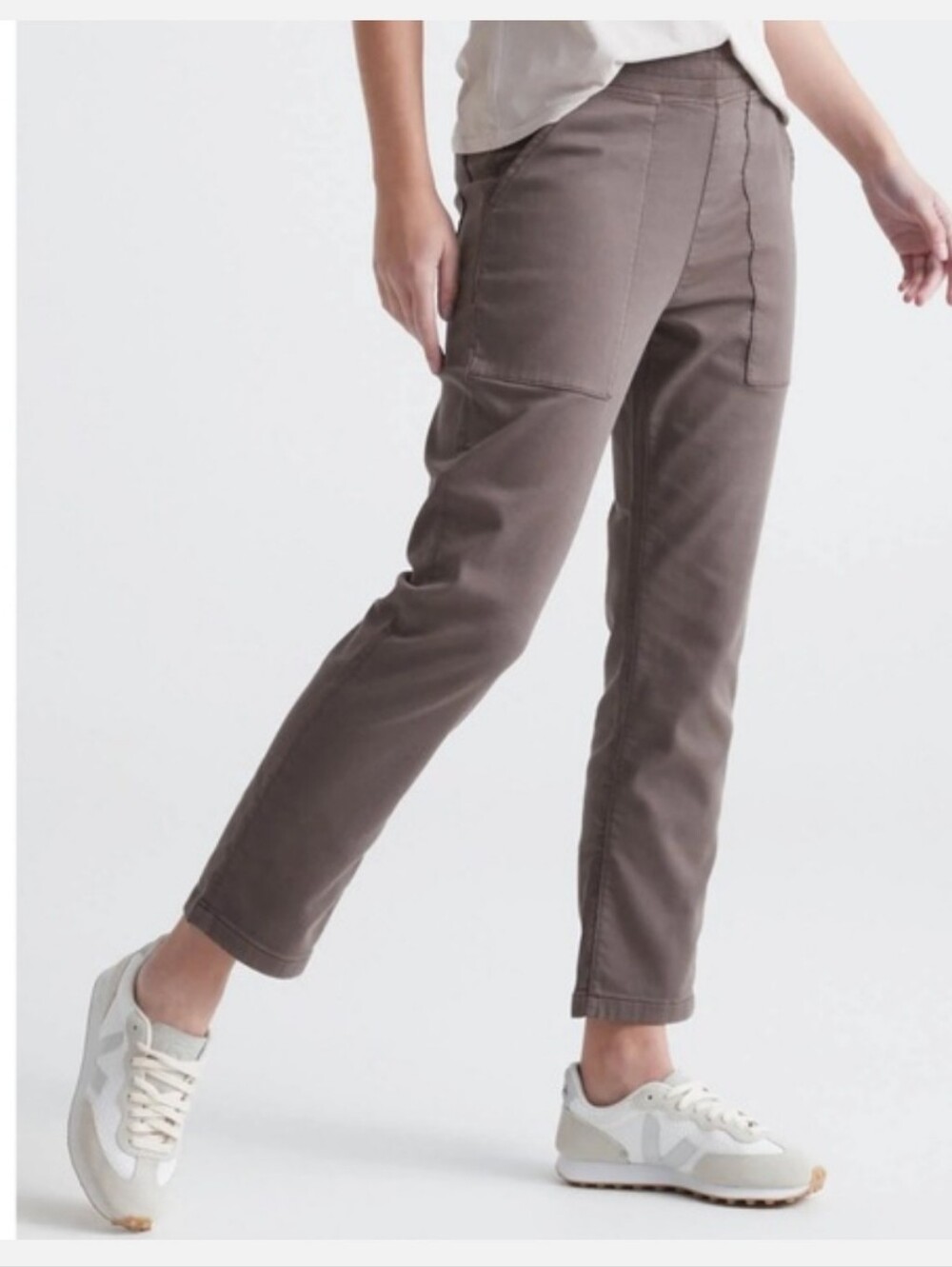 DU/ER Everyday No Sweat Stretch Pull-On Pants Size Large Brown